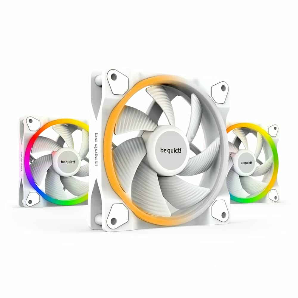 (image for) be quiet! Light Wings White 120mm ARGB PWM Triple Pack Case Fans